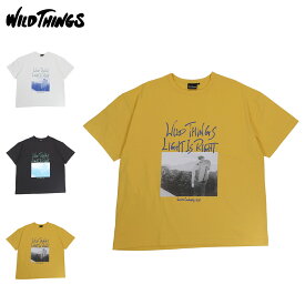 WILD THINGS ワイルドシングス Tシャツ 半袖 クライミング ライト イズ ライト メンズ CLIMBING LIGHT IS RIGHT ホワイト チャコール イエロー 白 WT24051SK