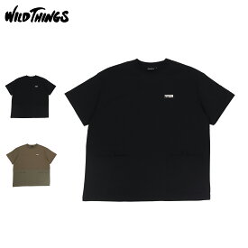 WILD THINGS ワイルドシングス Tシャツ 半袖 レジャーティ メンズ LEISURE T ブラック ブラウン 黒 WT24054KY