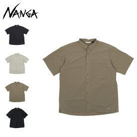 NANGA ナンガ シャツ 半袖 ドットエア コンフィー ショートスリーブ メンズ 薄手 Dot Air COMFY S/S SHIRT ブラック ライトベージュ ベージュ 1E900