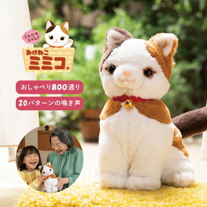 【最大1000円OFFクーポン発行中 10/27 11:59まで!】 おしゃべりパートナー いっしょに脳トレ 音声認識人形 お話し おしゃべりロボット しゃべる おもちゃ 猫 ねこ ペット おしゃべり みけねこミ