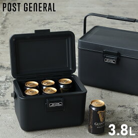 ポストジェネラル POST GENERAL クーラーボックス 小型 3.8L アイスエラ ハードシェルクーラー 保冷 部活 釣り THE ICE ERA HARD-SHELL COOLER 3.8L ブラック 黒 982470005