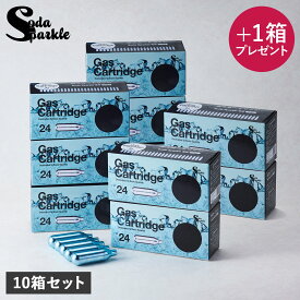 【最大1000円OFFクーポン発行中 11/17 09:59まで！】 ソーダスパークル SodaSparkle カートリッジ 264本 炭酸水メーカー マルチスパークル3 専用 ジュース 水 スパークリング ワイン 10箱セット MS3-24