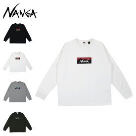 NANGA ナンガ Tシャツ 長袖 ロンT カットソー エコハイブリッド ボックスロゴ メンズ 綿 ECO HYBRID BOX LOGO L/S TEE ブラック ホワイト グレー カーキ 黒 白 NW2431-1E150-A