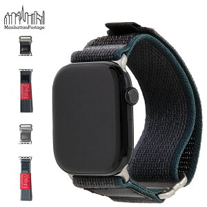 �}���n�b�^���|�[�e�[�W Manhattan Portage �A�b�v���E�H�b�` �o���h �����Y ���f�B�[�X Apple Watch Trail Loop Band 42mm 44mm 45mm 46mm 49mm �u���b�N �O���[ �� AWB-MP04 ��̓�