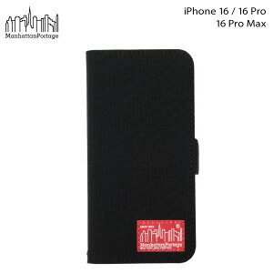�}���n�b�^���|�[�e�[�W Manhattan Portage iphone16 16pro 16proMax �X�}�z�P�[�X �蒠�^ �X�}�z�V�����_�[ �g�� �A�C�t�H�� �����Y ���f�B�[�X CORDURA NYLON Book Type Case �u���b�N �� iP16-CD-BOOK