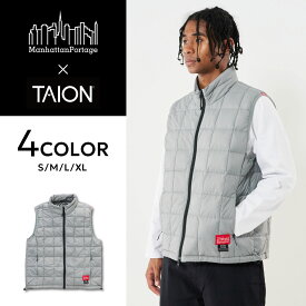 【最大1000円OFFクーポン発行中 2/10 11:59まで！】 TAION Manhattan Portage タイオン マンハッタンポーテージ インナーダウン ベスト ソフトシェル メンズ レディース SOFT SHELL INNER DOWN VEST ブラック グレー オリーブ ブラウン 黒 24FW-MP-TAION06
