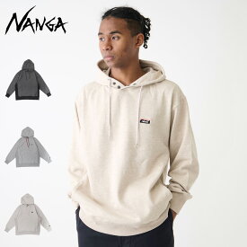 NANGA ナンガ パーカー プルオーバー フーディー エコハイブリッド ミニボックスロゴ エンブロイダリー メンズ レディース ECO HYBRID MINI BOX LOGO EMBROIDERY SWEAT HOODIE ブラック グレー 黒 NW2441-1F014-A