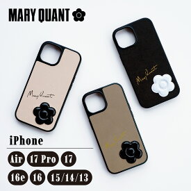 MARY QUANT マリークヮント iPhone17 iPhone17Pro Air 16e 15 14 13 ケース スマホケース エナメル デイジー ハイブリッド レディース マリクワ アイフォン ENAMELED DAISY HYBRID ブラック ピンク 黒