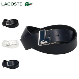 【最大1000円OFFクーポン発行中 3/11 11:59まで！】 ラコステ LACOSTE ベルト メンズ 本革 日本製 BELT ブラック ホワイト ネイビー 黒 白 LB67211
