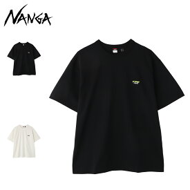 NANGA ナンガ Tシャツ 半袖 エコ ハイブリッド ボックスロゴ エンブロイダリーティー メンズ レディース 綿 ドライ ECO HYBRID BOX LOGO EMBROIDERY TEE ブラック ホワイト 黒 白 5830