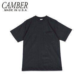 【訳あり】 CAMBER キャンバー Tシャツ 半袖 メンズ 無地 POCKET T-SHIRT 8OZ MAX WT ブラック 黒 302 【返品不可】
