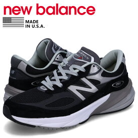 【訳あり】 【BOX破損】 ニューバランス new balance 990 V6 スニーカー メンズ Dワイズ MADE IN USA ブラック 黒 M990BK6 【返品不可】