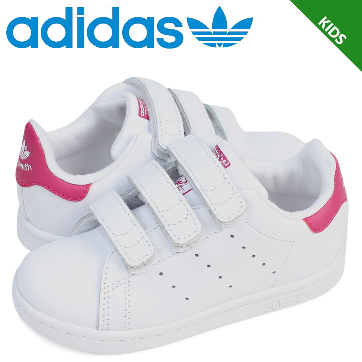 楽天市場 アディダス オリジナルス スタンスミス ベルクロ キッズ ベビー Adidas Originals スニーカー Stan Smith Cf I Bz0523 ホワイト ピンク スニークオンラインショップ