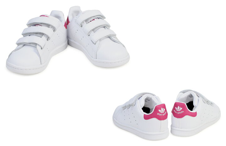 楽天市場 アディダス オリジナルス スタンスミス ベルクロ キッズ ベビー Adidas Originals スニーカー Stan Smith Cf I Bz0523 ホワイト ピンク スニークオンラインショップ