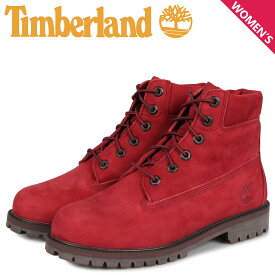 【クーポンで最大1000円OFF】 ティンバーランド Timberland ブーツ レディース 6インチ プレミアム JUNIOR 6INCH PREMIUM WATERPROOF ダーク レッド A2954