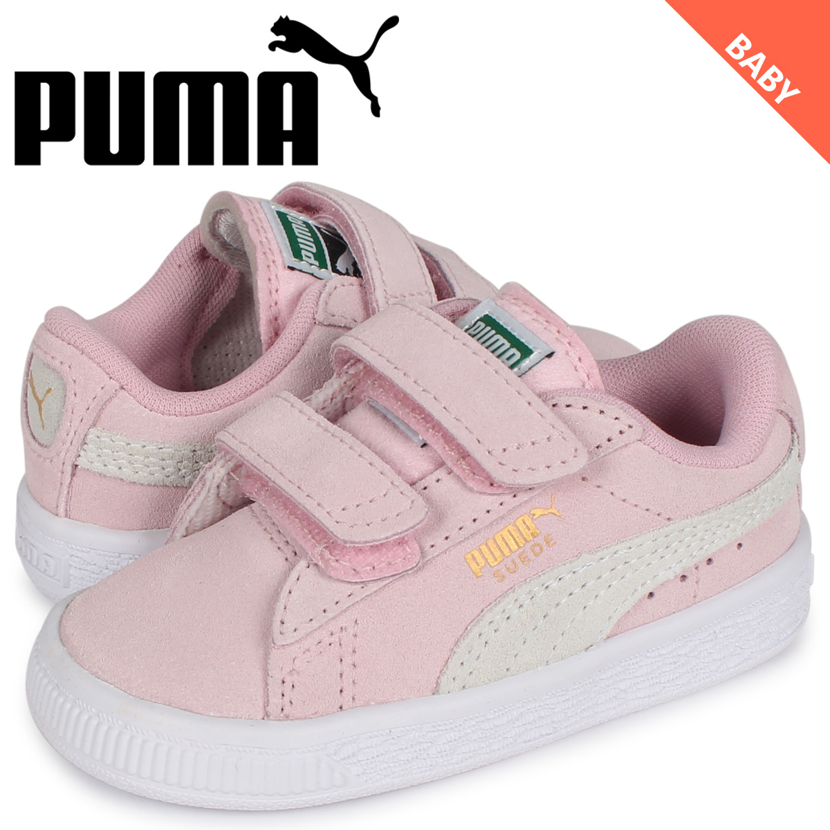 white gold and pink pumas