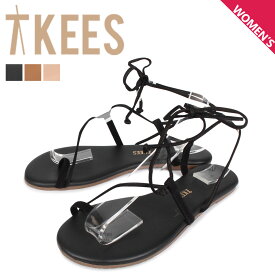 【最大1000円OFFクーポン発行中 01/16 11:59まで！】 Tkees ティキーズ サンダル 編み上げ ジョーレザー レディース JO LEATHER ブラック ブラウン ピンク 黒