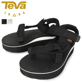 Teva テバ サンダル レディース 厚底 フラットフォーム ユニバーサル メッシュ プリント FLATFORM UNIVERSAL MESH PRINT ブラック ホワイト 黒 白 1102451