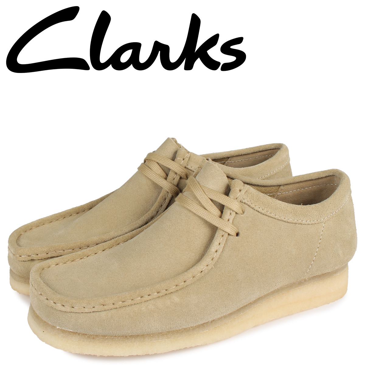 クラークス Clarks ワラビー ブーツ メンズ WALLABEE ベージュ 26155515