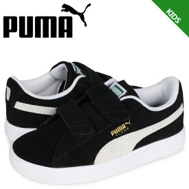 【クーポンで最大1000円OFF！5/1 10:59まで】 PUMA プーマ スウェード クラシック スニーカー キッズ スエード ベルクロ SUEDE CLASSIC 21 V PS ブラック 黒 380563-01