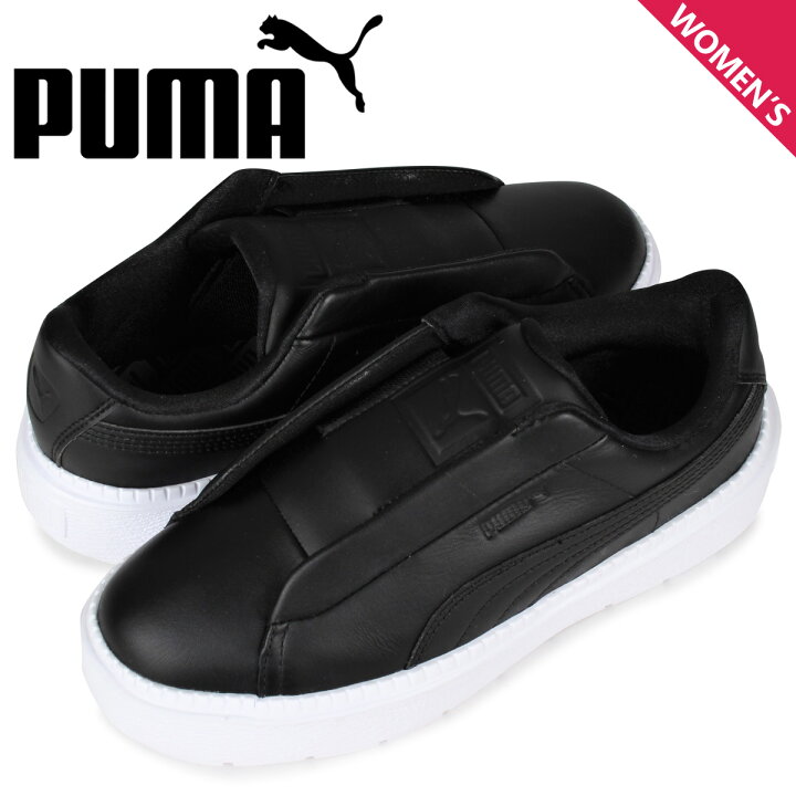 楽天市場 最大1000円offクーポン配布中 Puma プーマ バスケット プラットフォーム トレース ライト スリップオン スニーカー スリッポン レディース 厚底 Basket Platform Trace Light Slip On ブラック 黒 3871 01 スニークオンラインショップ