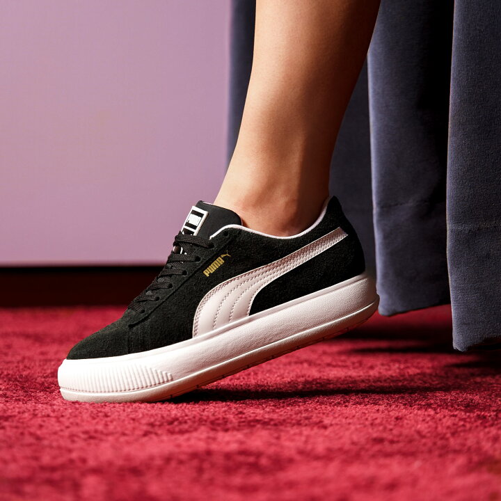 楽天市場 最大1000円offクーポン配布中 Puma プーマ スウェード マユ スニーカー レディース 厚底 スエード Suede Mayu ブラック 黒 02 スニークオンラインショップ