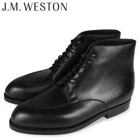 ジェイエムウェストン J.M.WESTON ブーツ ダービー ハーフハント ハイトップダービー メンズ 本革 HALF HUNT HIGH TOP DERBY 349 Dワイズ ブラック 黒 1123AVL3491G