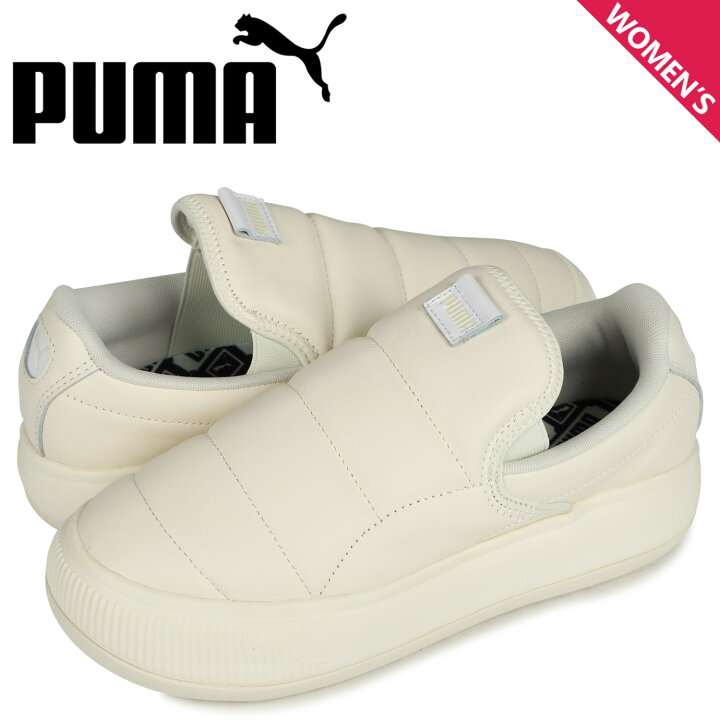 楽天市場 Puma プーマ スウェード マユ スニーカー スリッポン レディース 厚底 スエード Suede Mayu Slip On Leather ホワイト 白 02 スニークオンラインショップ