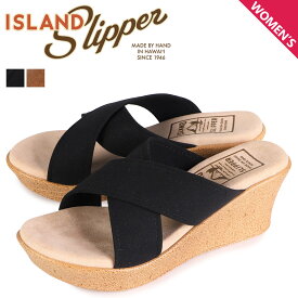 アイランドスリッパ ISLAND SLIPPER プラットフォーム サンダル スライドサンダル レディース スエード PLATFORM ブラック ブラウン 黒 P223UNS