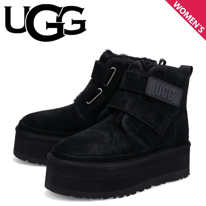 UGG ニューメルプラットフォームブラック23厚底 - その他