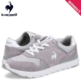 【クーポンで最大1000円OFF！5/1 10:59まで】 ルコック スポルティフ le coq sportif スニーカー ラ セーヌ 2 ワイド レディース 軽量 スエード LA SEINE II WIDE グレー QL3VJC04GW