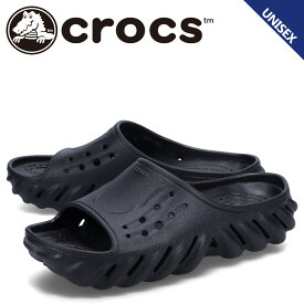 【最大1000円OFFクーポン発行中 2/10 11:59まで！】 クロックス crocs サンダル エコー スライド メンズ レディース ECHO SLIDE ブラック 黒 208170-001