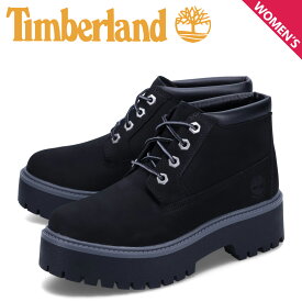 【 最大1000円OFFクーポン 】 ティンバーランド Timberland ブーツ チャッカブーツ プレミアム ウォータープルーフ プラットフォーム レディース 厚底 防水 PREMIUM WP PLATFORM CHUKKA ブラック 黒 A5REN