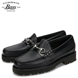 G.H.BASS ジーエイチバス ローファー ウィージャンズ 90 リンカーン ホースビット メンズ WEEJUNS 90S LINCOLN CANOE HORSEBIT LOAFERS ブラック 黒 BA11536-000