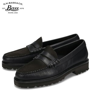 【最大1000円OFFクーポン発行中 10/31 9:59まで!】 G.H.BASS ジーエイチバス ローファー コイン ウィージャンズ 90 ラーソン ペニー メンズ WEEJUNS 90S LARSON PENNY LOAFERS ブラック 黒 BA11581-000
