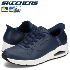 スケッチャーズ SKECHERS スリップインズ ウノ イージー エア ハンズフリー スニーカー メンズ SLIP-INS UNO-EASY AIR ネイビー 183005