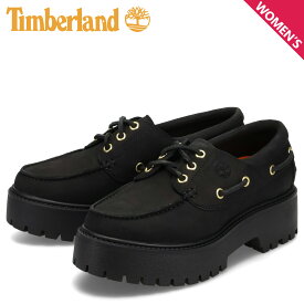 【 最大1000円OFFクーポン 】 ティンバーランド Timberland デッキシューズ ボートシューズ ストーンストリート レディース 厚底 STONE STREET BOAT SHOE ブラック 黒 A6AVE-001