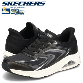 【 最大1000円OFFクーポン 】 スケッチャーズ SKECHERS スリップインズ トレスエア ウノ ビジョンエアリー スニーカー メンズ SLIP-INS TRES AIR UNO VISION AIRY ブラック 黒 183083