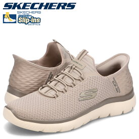 スケッチャーズ SKECHERS スリップインズ サミッツ ハイ レンジ ハンズフリー スニーカー メンズ 軽量 SLIP-INS SUMMITS HIGH RANGE ベージュ 232457