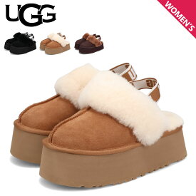 【 最大1000円OFFクーポン 】 UGG アグ サンダル ファー ファンケット レディース 厚底 FUNKETTE ブラック ブラウン ダークブラウン 黒 1113474 【正規品】