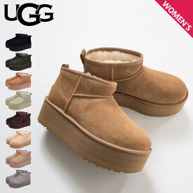 【 最大1000円OFFクーポン 】 UGG アグ プラットフォーム ムートンブーツ クラシック ウルトラ ミニ レディース 厚底 CLASSIC ULTRA MINI PLATFORM ブラック グレー ブラウン 黒 1135092 【正規品】