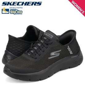 スケッチャーズ SKECHERS スリップインズ ゴーウォーク フレックス スニーカー スニーカー レディース SLIP-INS GO WALK FLEX-GRAND ENTRY ブラック 黒 124836