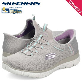【 最大1000円OFFクーポン 】 スケッチャーズ SKECHERS スリップインズ サミッツ ベスト チョイス スニーカー レディース 防水 SLIP-INS SUMMITS BEST CHOICE グレー 150199W-GYAQ
