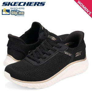 �X�P�b�`���[�Y SKECHERS �X���b�v�C���Y �{�u�X �X�|�[�g �X�N���b�h �J�I�X �X�j�[�J�[ ���f�B�[�X HANDS FREE SLIP-INS BOBS SQUAD CHAOS �u���b�N �� 117497W