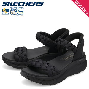 �X�P�b�`���[�Y SKECHERS �X���b�v�C���Y �f���b�N�X�E�H�[�J�[ �T���_�� �X�g���b�v�T���_�� ���f�B�[�X ���� HANDS FREE SLIP-INS DLUX WALKER SANDAL DAILY TWI �u���b�N �� 163589