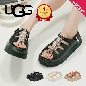 UGG �A�O �T���_�� �X�g���b�v�T���_�� �S�[���f���O���E�g�O�� ���f�B�[�X ���� W GOLDENGLOW TOGGLE �u���b�N ���C�g�x�[�W�� �x�[�W�� �� 1179370