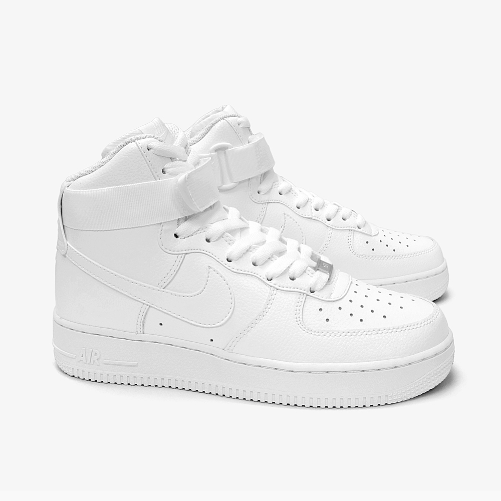 high top all white forces