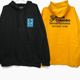 【並行輸入品】CALL ME 917 COLOMBO HOODIE[コールミーナインワンセブン コロンボ フーディー][メンズ/パーカー/スウェット/プルオーバー/トップス/スケーター/黒/イエロー]