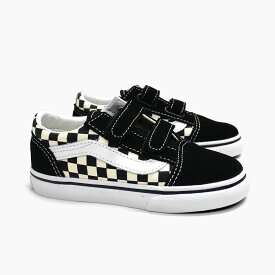 【毎日発送】バンズ オールドスクール ベルクロ ベビーシューズ VANS OLD SKOOL V TD VN0A38JNP0S ヴァンズ スニーカー キッズ US企画 黒白 チェック スエード キャンバス 子供靴