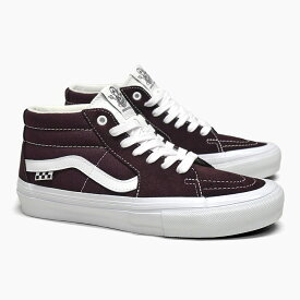 VANS SKATE GROSSO MID VN0A5FCGWNE[バンズ スケート グロッソ ミッド][ヴァンズ/メンズ/スニーカー/スエード/ワインレッド/紫/スケボーシューズ/スケシュー]